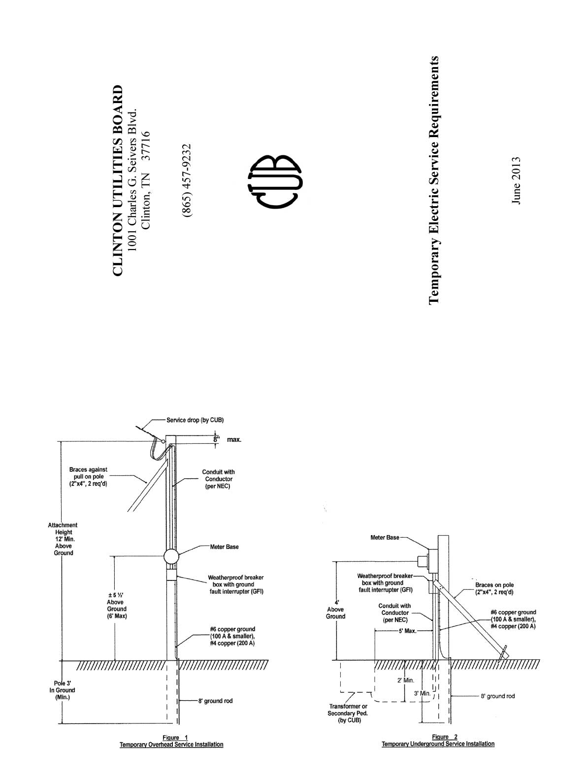 Service Temporary for Construction